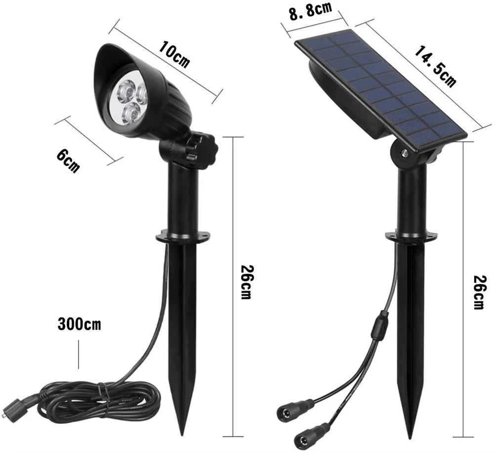 T-SUN Solar Garden Light 3000K/6000K IP65 Solar Power Light Outdoor Solar Lamp Solar Wall Light for Garden Decor Solar Spotlight