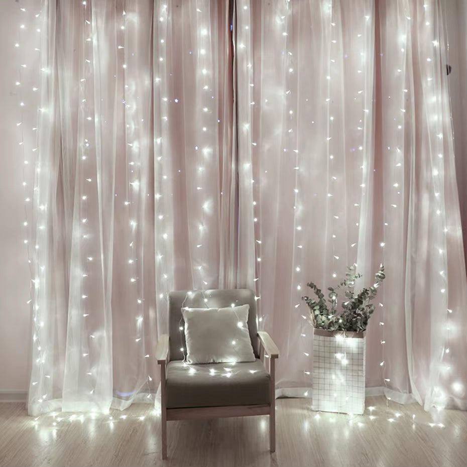 Outdoor Led Curtain Lights String Waterproof Icicle Light Garland on the Window Garden Lamp Fairy Light Christmas New Year Decor