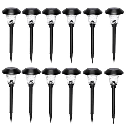 12Pack Solar Light Outdoor Waterproof Auto On/Off Solar outside LED Lights for Yard Garden Path Walkway Driveway and Lawn
