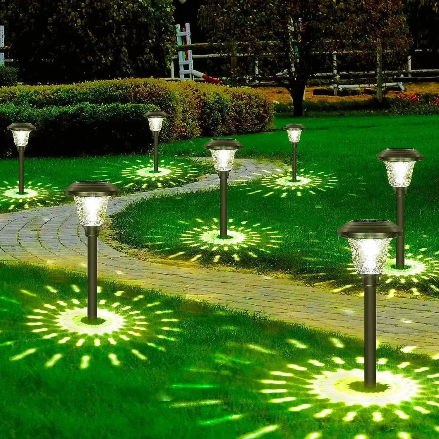 12Pack Solar Light Outdoor Waterproof Auto On/Off Solar outside LED Lights for Yard Garden Path Walkway Driveway and Lawn