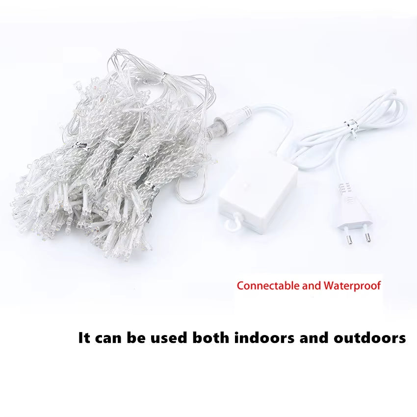 Outdoor Led Curtain Lights String Waterproof Icicle Light Garland on the Window Garden Lamp Fairy Light Christmas New Year Decor