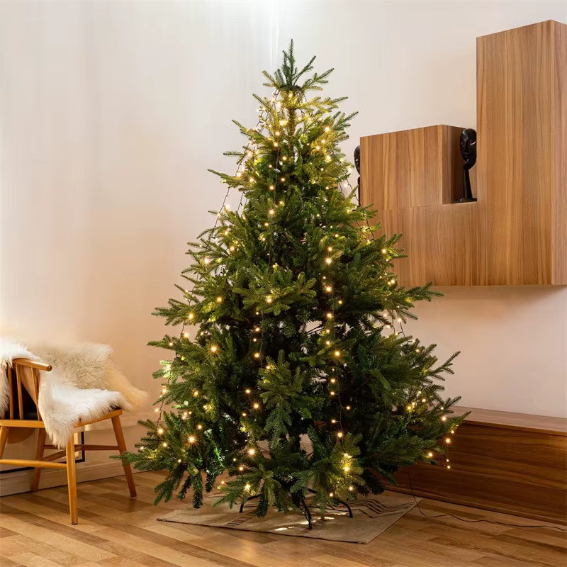 1.5M/2M/3M LED Ring Christmas Tree Tops Lights Decoration Tree Lights String for Patio Garden Outdoor Waterproof Waterfall Light